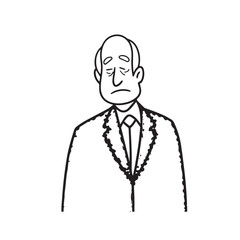 Old people black and white illustration vector image simple minimalist artwork design template
