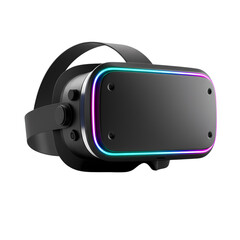 Fototapeta premium Metaverse Virtual Reality Headset Futuristic Tech Closeup isolated on transparent background