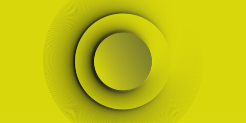 Abstract trendy gradient shapes composition elegant hipster futuristic | Modern 3d geometric circle shape dark yellow colour background | Vector illustration