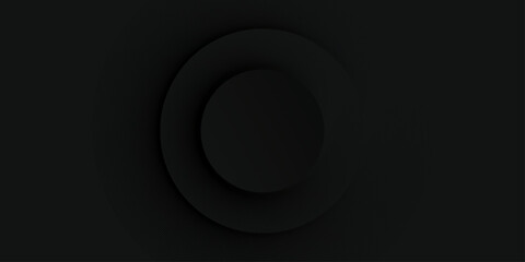 Abstract trendy gradient shapes composition elegant hipster futuristic | Modern 3d geometric circle shape black colour background | Vector illustration