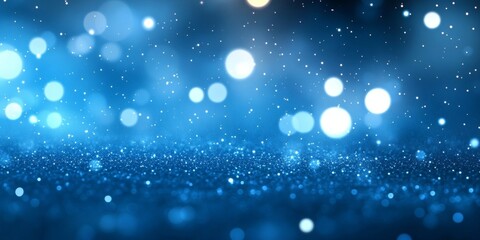 Enchanting Sky Blue Sparkle Bokeh with Dreamy Glows and Soft Light for Holiday Magic and Wonder