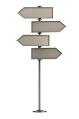Obraz premium Blank modern signpost with multiple arrows