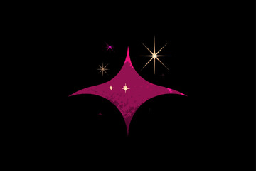 Obraz premium Black Sparkle Background With Neon Shimmer Effect