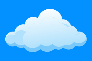 Blue Sky With Fluffy White Cumulus Clouds Scene