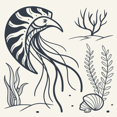 vector image of an eagle