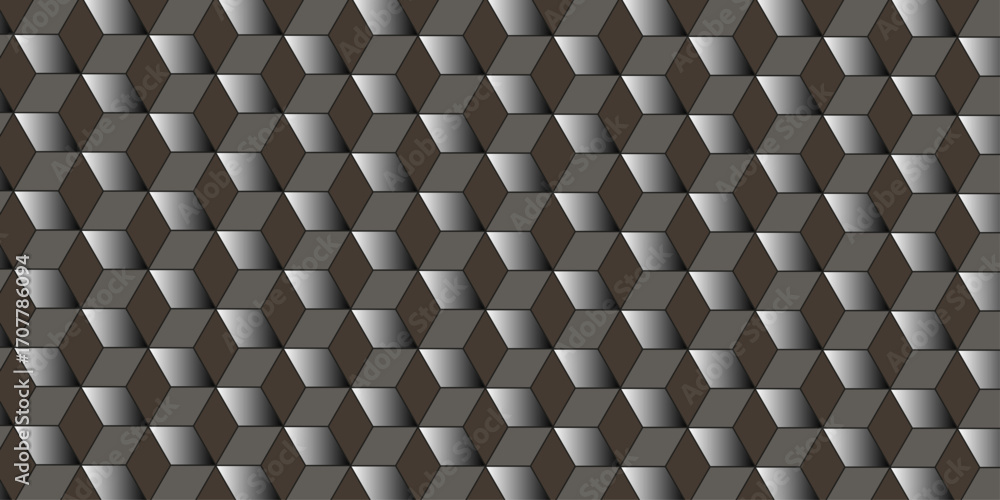 Aufkleber seamless abstract cubes pattern. colorful design geometric 3d texture wallpaper vector illustration 