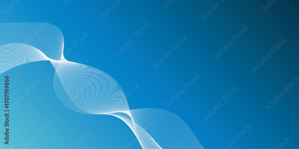 Poster thin line modern futuristic concept wave with gradient background | abstract background design with 