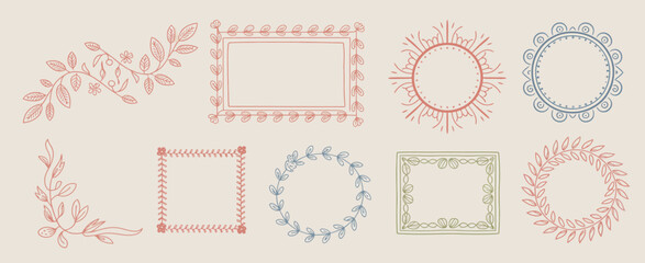 Vintage Nouveau Line Style Divider and Border with Circle Element. Elegant Decorative Design for Wedding Invitations, Classic Stationery, Formal Cards, and Ornamental Event Layouts