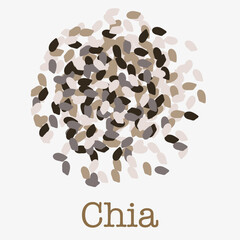 Chia seeds are a superfood for healthy eating. Vegan cuisine and sports nutrition.