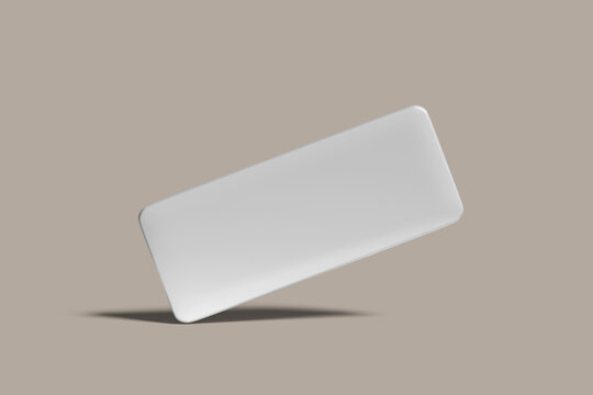 Metal Name Tag Logo Blank Mockup