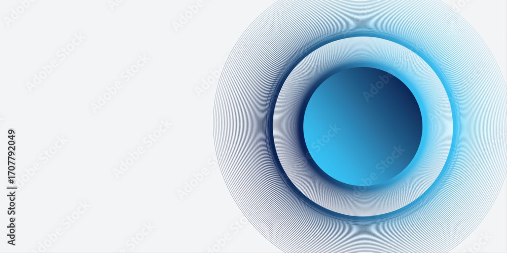 Poster abstract gradient background with 3d circle shape | geometric circle with luxury thin stroke pattern