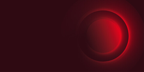 Abstract gradient background with 3d circle shape | Geometric circle with luxury thin stroke pattern design | Blood red vector illustration for modern design