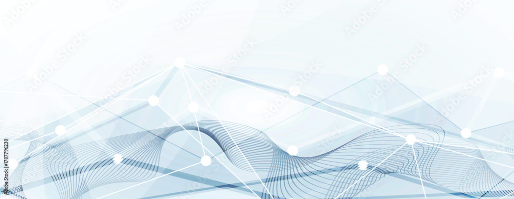 Poster abstract circle on technology or business futuristic particle background