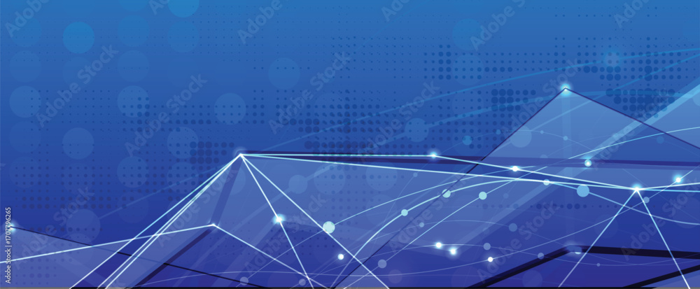 Poster abstract circle on technology or business futuristic particle background