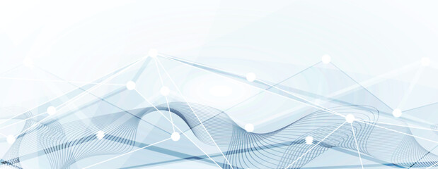 Abstract circle on technology or business futuristic particle background