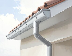 Exterior house gutter system