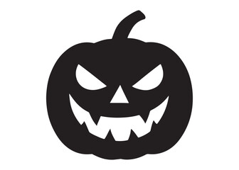 halloween pumpkin with face logo silhouette vector, pumpkin face vector silhouette illustration, jack-o-lantern with pumpkin logo silhouette, pumpkin with funny face logo silhouettes vector