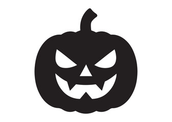 halloween pumpkin with face logo silhouette vector, pumpkin face vector silhouette illustration, jack-o-lantern with pumpkin logo silhouette, pumpkin with funny face logo silhouettes vector