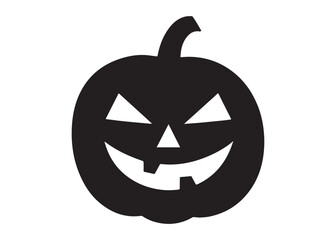 halloween pumpkin with face logo silhouette vector, pumpkin face vector silhouette illustration, jack-o-lantern with pumpkin logo silhouette, pumpkin with funny face logo silhouettes vector