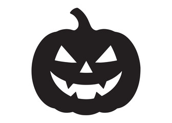 halloween pumpkin with face logo silhouette vector, pumpkin face vector silhouette illustration, jack-o-lantern with pumpkin logo silhouette, pumpkin with funny face logo silhouettes vector
