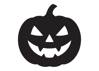 halloween pumpkin with face logo silhouette vector, pumpkin face vector silhouette illustration, jack-o-lantern with pumpkin logo silhouette, pumpkin with funny face logo silhouettes vector
