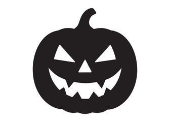 halloween pumpkin with face logo silhouette vector, pumpkin face vector silhouette illustration, jack-o-lantern with pumpkin logo silhouette, pumpkin with funny face logo silhouettes vector