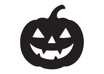 halloween pumpkin with face logo silhouette vector, pumpkin face vector silhouette illustration, jack-o-lantern with pumpkin logo silhouette, pumpkin with funny face logo silhouettes vector