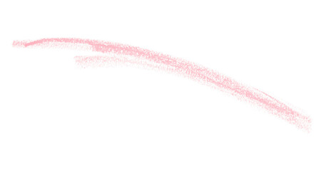Hand drawn pink pencil lines, circles, stripes and squiggly lines on transparent background.