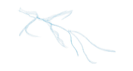 Hand drawn light blue pencil lines, circles, stripes and squiggly lines on a transparent background.