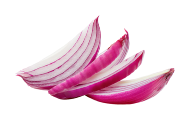 Sliced red onion preparation kitchen food bright PNG, isolated on transparent background