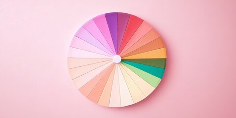 Obraz premium Vibrant Pastel Hues in Circular Pattern Paint Color Palette for Home Decor and Design Inspiration
