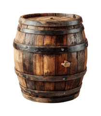 Wooden barrel storage rustic product PNG, isolated on transparent background