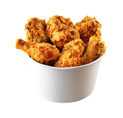 Fried chicken feast restaurant food PNG, isolated on transparent background