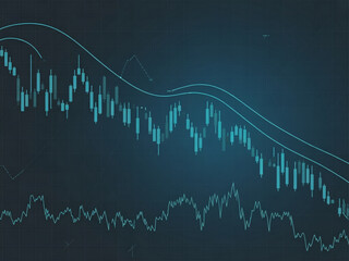 Dynamic stock market charts illustrating financial trends and economic analysis visually