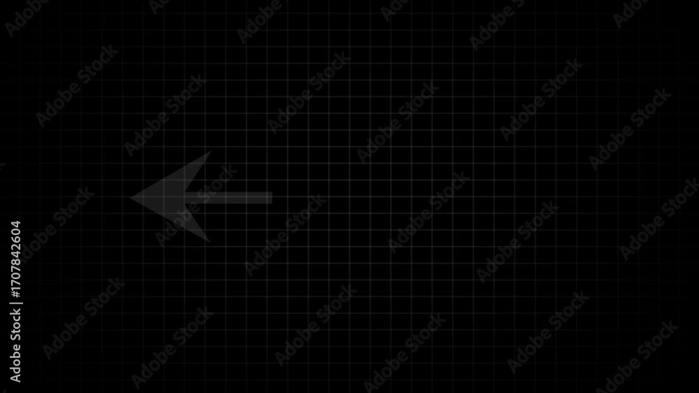 Poster arrow loop animation left direction concept. arrow icon concept. arrow direction sign animation. lef