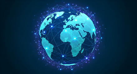 Fototapeta premium Digital Earth Globe Technology