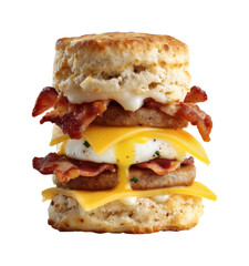 Savory breakfast stack restaurant food PNG, isolated on transparent background