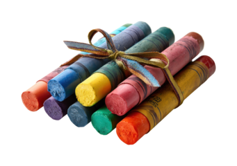 Colorful crayons bundle bright PNG, isolated on transparent background