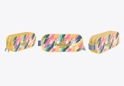 Double Pencil Case Mockup