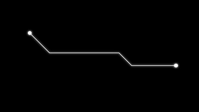 HUD information animation white. Alpha or transparent background