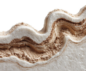 Examining sand and sugar layers abstract PNG, isolated on transparent background