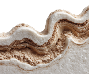 Examining sand and sugar layers abstract PNG, isolated on transparent background