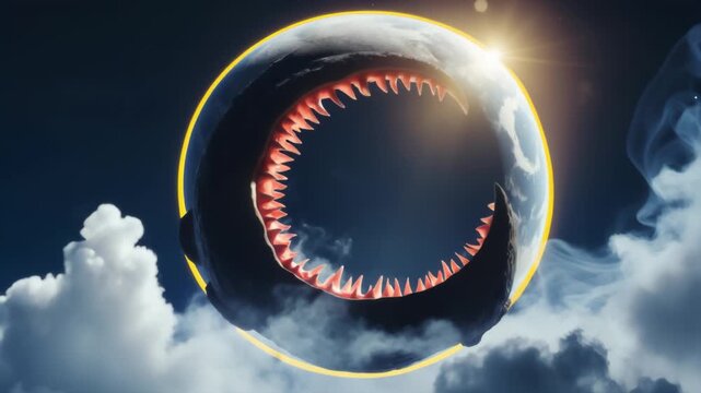 Monstrous maw forms ring around rotating planet