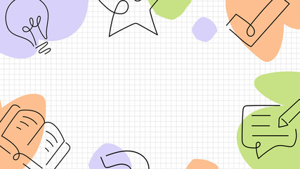 Set of hand drawn vector illustrations and icons of hands on paper with sketches and doodles