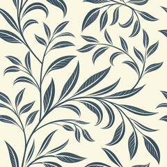 Organic Leaf Silhouette Pattern