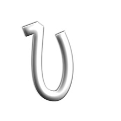 Silver Rune Letter Illustration on Black