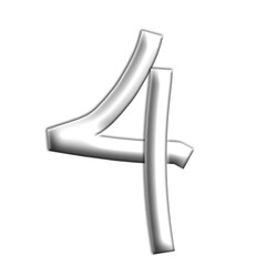 Silver Rune Letter Illustration on Black