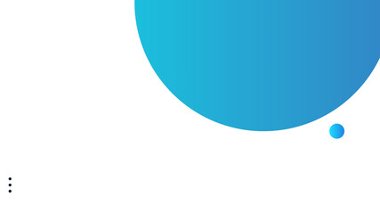 Blue abstract background with circles and glossy 3D spheres design