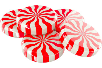 Fototapeta premium Traditional candies sweet. Striped sugar candies, transparent background