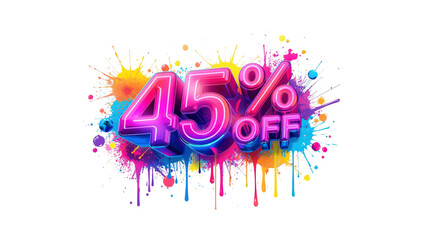 45% Off Sale! Vibrant Colorful Splash Design